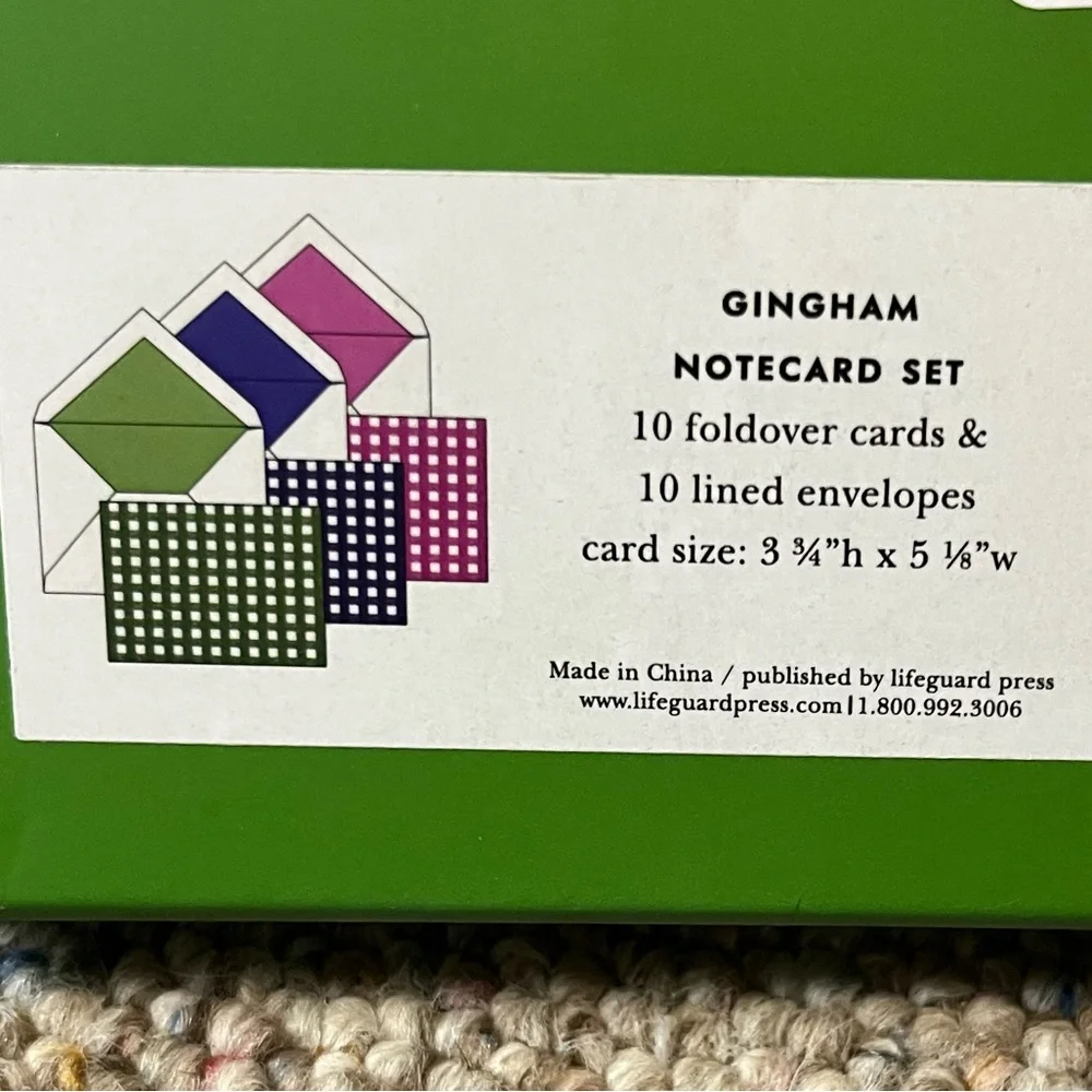 🆕 Kate Spade Gingham Note Cards